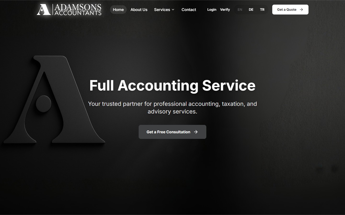 ADAMSONS ACCOUNTANTS — web project by DMC Kreatif