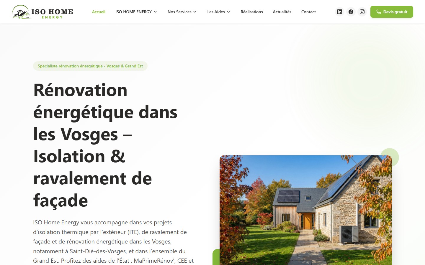 ISO HOME ENERGY — web project by DMC Kreatif