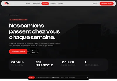 Bretagne Foods — the Zones de Livraison & Tournées Bretagne / Grand Ouest | Bretagne Foods page on desktop