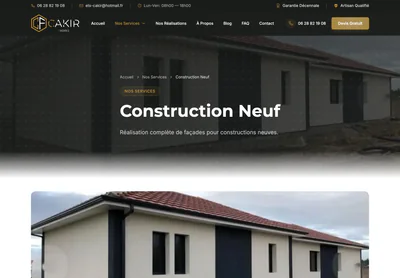 Cakir Façades — la page Construction Neuf à Châteaubriant | Cakir Facades sur ordinateur