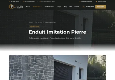 Cakir Façades — la page Enduit Imitation Pierre à Châteaubriant | Cakir Facades sur ordinateur