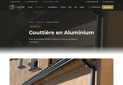 Cakir Façades — la page Gouttière en Aluminium à Châteaubriant | Cakir Facades sur ordinateur