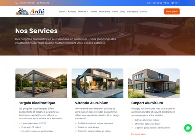 Archi Construction — the Services | Archi Construction & Veranda page on desktop
