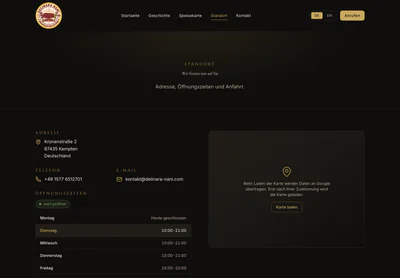 Delinara Nani — the Standort — Delinara Nani page on desktop